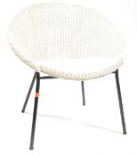 LLOYD LOOM FURNITURE M300 1960S WHITE SATELLITE CHAIR