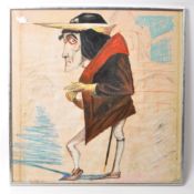 ALEX CLIFTON - 1977 OIL PASTEL CARICATURE ARTWORK