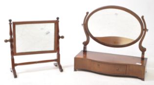 TWO 20TH CENTURY DRESSING TABLE SWING MIRRORS