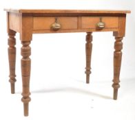19TH CENTURY VICTORIAN SOLID OAK WRITING DESK TABLE