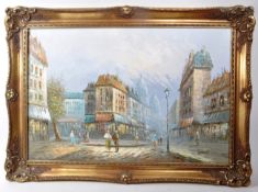 CAROLINE C. BURNETT (1877-1950) - OIL ON CANVAS OF A PARISIAN LANDSCAPE