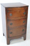 QUEEN ANNE REVIVAL MAHOGANY PEDESTAL SMALL CHEST OF DRAWERS