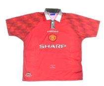 MANCHESTER UNITED - OFFICIAL MAN UTD 1996-98 HOME KIT SHIRT