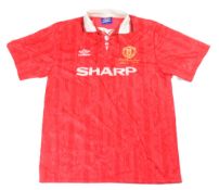 MANCHESTER UNITED - OFFICIAL MAN UTD 1992-93 HOME KIT SHIRT