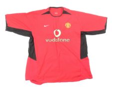 MANCHESTER UNITED - OFFICIAL MAN UTD 2002-04 HOME KIT SHIRT