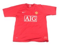 MANCHESTER UNITED - OFFICIAL MAN UTD 2007-08 HOME KIT SHIRT