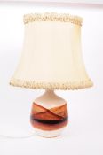 PETER ELLERY - TREMAEN - MID CENTURY CORNISH POTTERY TABLE LAMP