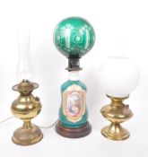 COLLECTION OF THREE LATE 19TH CENTURY OIL LAMPS
