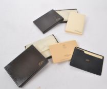 S.T. DUPONT - VINTAGE BLUE LEATHER NOTELET HOLDER