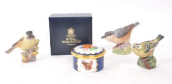 ROYAL WORCESTER - COLLECTION OF BONE CHINA BIRD FIGURINES
