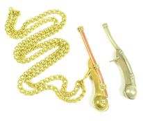 TWO WWII SECOND WORLD WAR BOSUNS WHISTLES