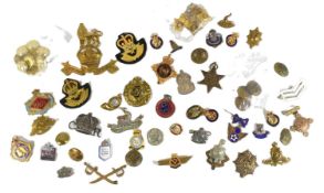 COLLECTION OF ASSORTED MILITARY CAP BADGES