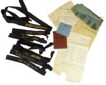 COLLECTION OF ROYAL YACHT EPHEMERA & CAP TALLYS