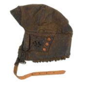 WWI FIRST WORLD WAR ROYAL FLYING CORPS LEATHER HELMET