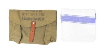 SECOND WORLD WAR GERMAN DRK TOWEL & MEDICAL DOCUMENT CASE