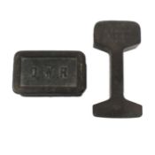 RAILWAYANA - VINTAGE GWR CAST IRON PAPERWEIGHT & TRACK SECTION