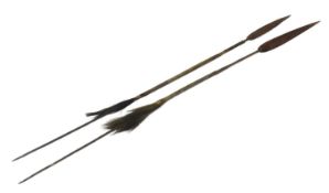 PAIR OF AFRICAN THROWING SPEARS