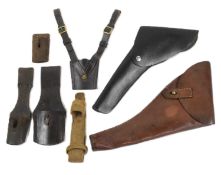 COLLECTION OF MILITARY HOLSTERS & BAYONET FROGS