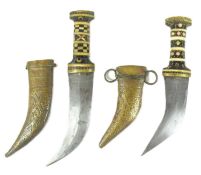 TWO 19TH CENTURY SYRIAN JAMBIYA DAGGER