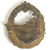 WWII SECOND WORLD WAR KRIEGSMARINE DESTROYER BADGE