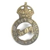 WWI FIRST WORLD WAR ARMY MOTOR RESERVE CAP BADGE