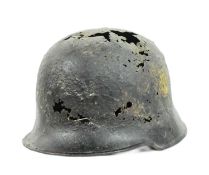 WWII SECOND WORLD WAR GERMAN M34 FIRE POLICE RELIC HELMET