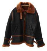 VINTAGE LEATHER RAF STYLE AVIATOR JACKET
