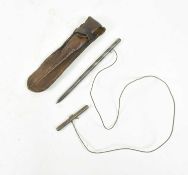 CLANDESTINE WARFARE - BRITISH SOE POISON CARRYING THRUST DAGGER GAROTTE