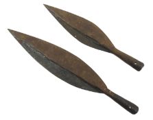 TWO EARLY 20TH CENTURY SOUTH AFRICAN ZULU SPEAR HEADS