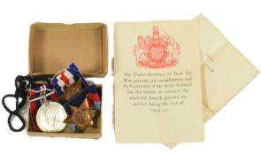 WWII SECOND WORLD WAR MEDALS & DOG TAG