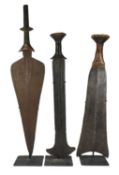 COLLECTION OF X3 CONGOLESE TETELA PEOPLE KNIVES