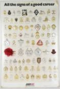 MILITARY CAP BADGES - 'ALL THE SIGNS OF A GOOD CAREER'