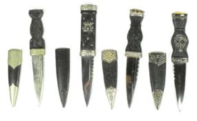 SCOTTISH DIRKS - COLLECTION OF FOUR SGAIN DUBH