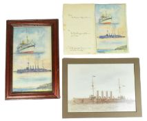 HOSPITAL SHIP KARAPARA & HMS EUROPA - SHIP PAINTING & INFORMATION