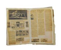 COLLECTION OF VINTAGE NEWSPAPER CUTTINGS OF AIRCRAFT INTEREST