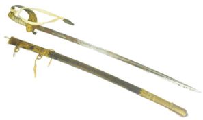 19TH CENTURY BRITISH NAVY OFFICERS SWORD