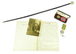 RAF INTEREST - SECOND WORLD WAR SWAGGER STICK & MEDALS