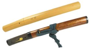 14TH CENTURY JAPANESE HIKOSHIRO SADAMUNE SIGNED TANTO BLADE