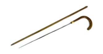 19TH CENTURY VICTORIAN SWORD STICK WITH TOLEDO BLADE