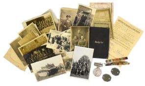 WWII SECOND WORLD WAR EPHEMERA & QE2 CAMPAIGN SERVICE MEDAL