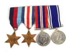 WWII SECOND WORLD WAR MEDAL GROUP WITH POLICE EXEMPLARY MEDAL
