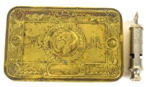 WWI FIRST WORLD WAR PRINCESS MARY CHRISTMAS TIN & WHISTLE