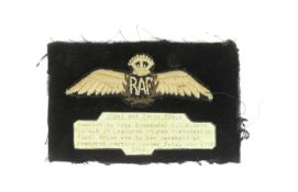 GUY GIBSON INTEREST - UNIFORM WINGS DONATED TO CHURCH FETE