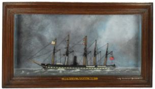 SS GREAT BRITAIN - HALF-BLOCK SHIP MODEL