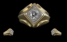 18ct Gold Pleasing Quality Single Stone Diamond Set Ring marked 18ct to interior of shank, the