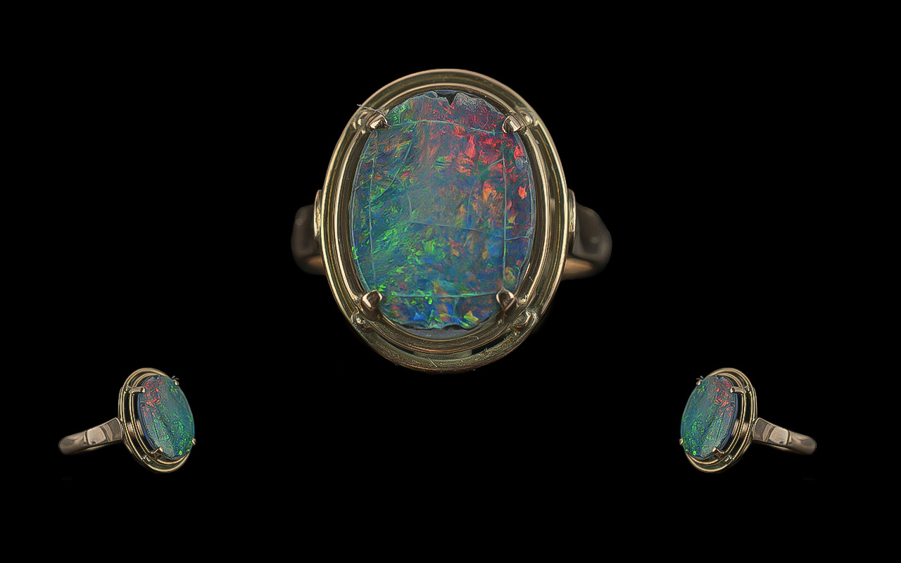 Ladies Attractive 14ct Gold Single Stone