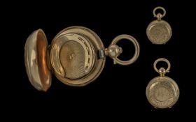 Victorian Period Excellent Quality 9ct Gold Filled Spring Hinged Sovereign Holder in pristine