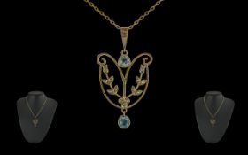 Antique Period Pleasing 9ct Gold Openwor