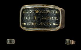 Antique George III Mourning Ring, The Mo