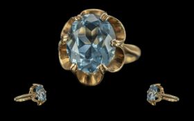 Ladies Pleasing 9ct Gold Single Stone Bl